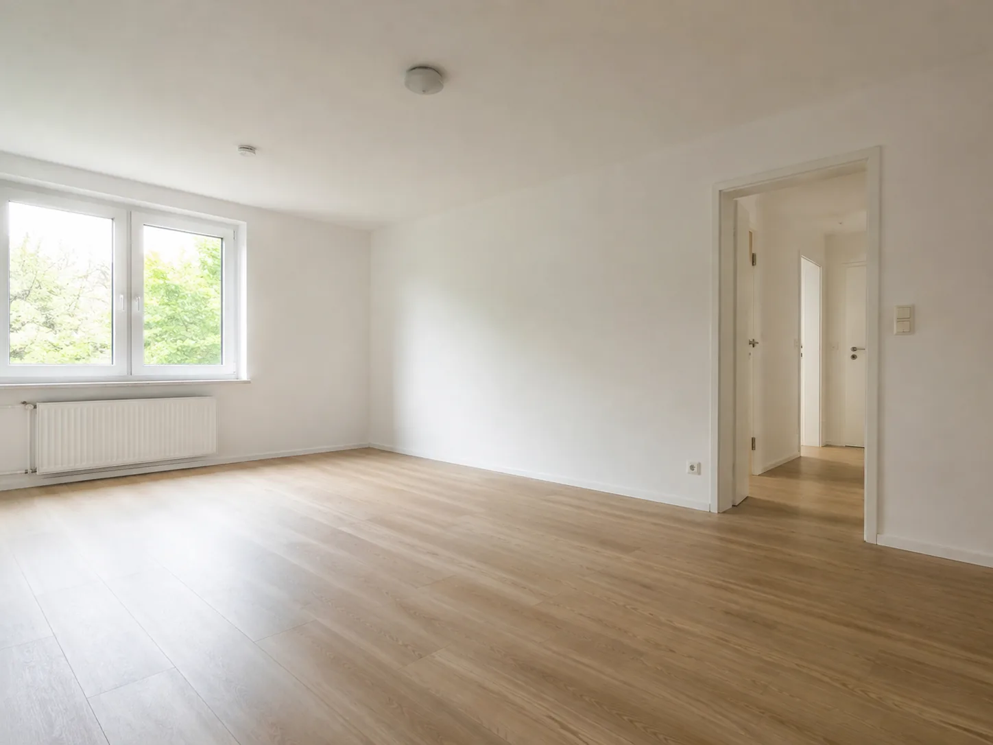 Besenreiner Raum nach der Entrümpelung